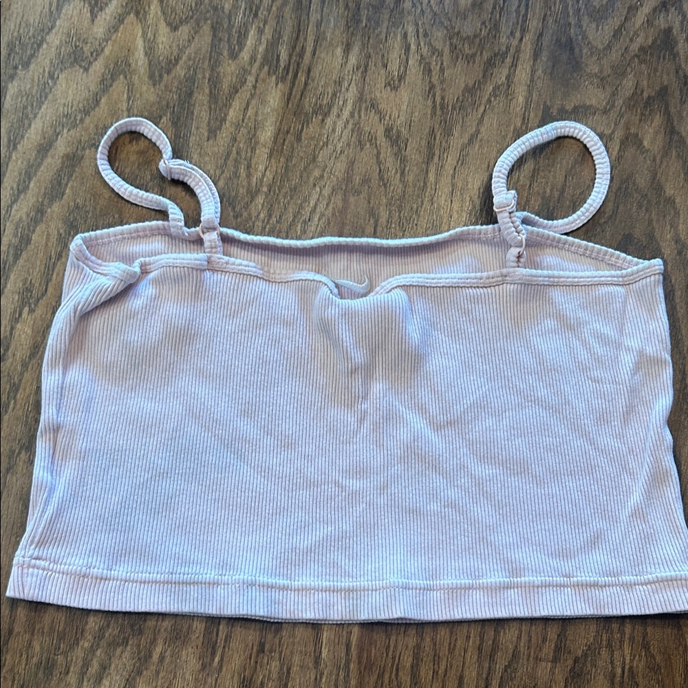Nike Light Pink Ribbed Crop Top - Picture 4 of 5